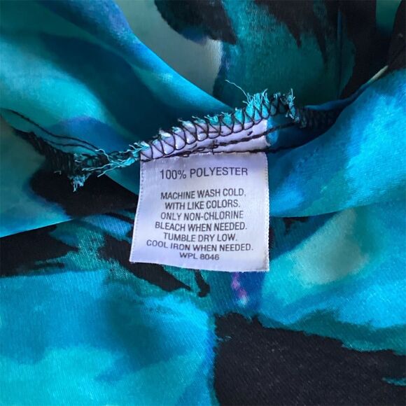 JM Collection Women's Floral Tunic Top Multicolor 3/4 Sleeve Size L - Picture 3 of 6